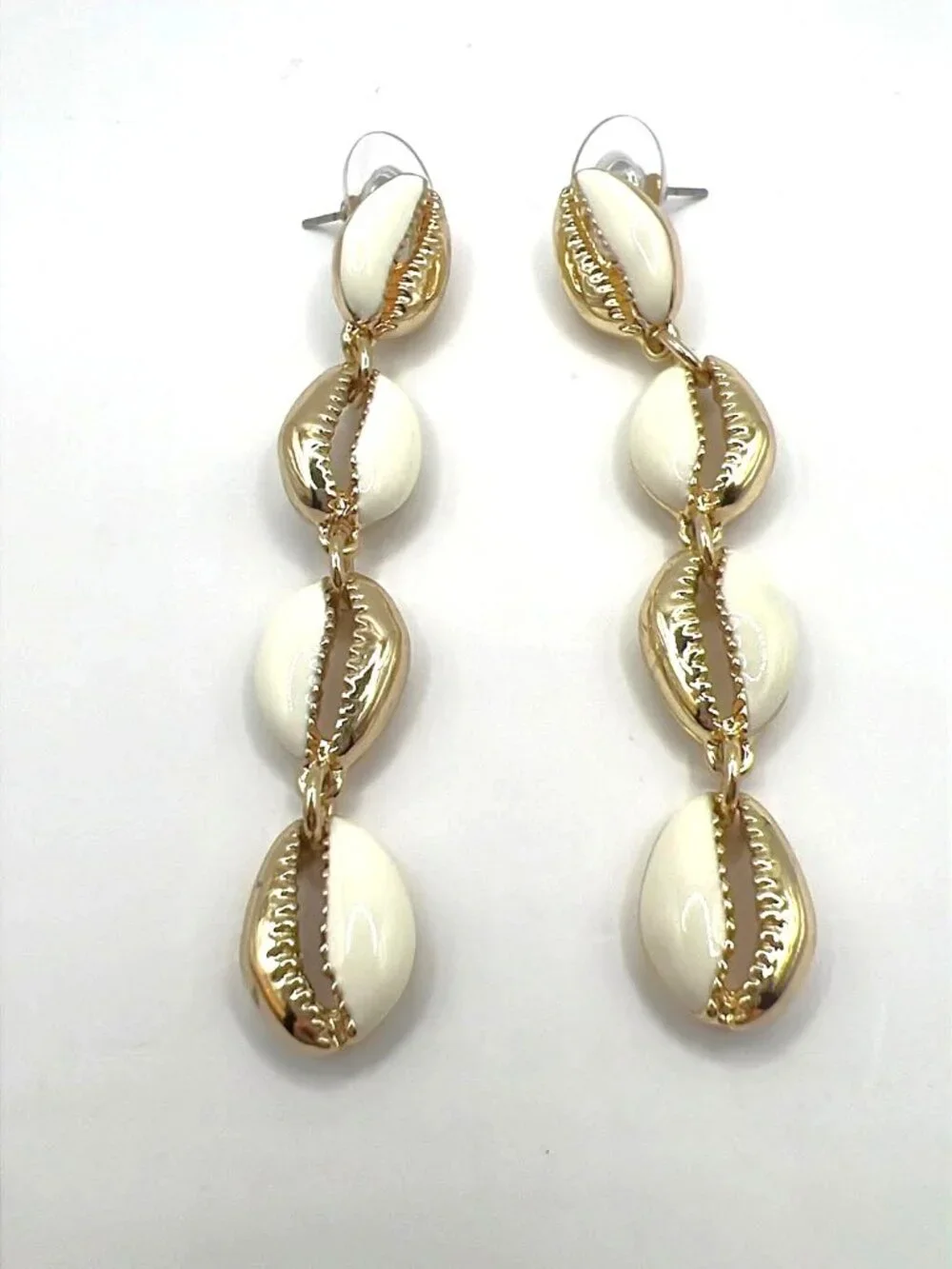 Sugarfix by BaubleBar Gold & White Cowrie Shell Dangle Earrings